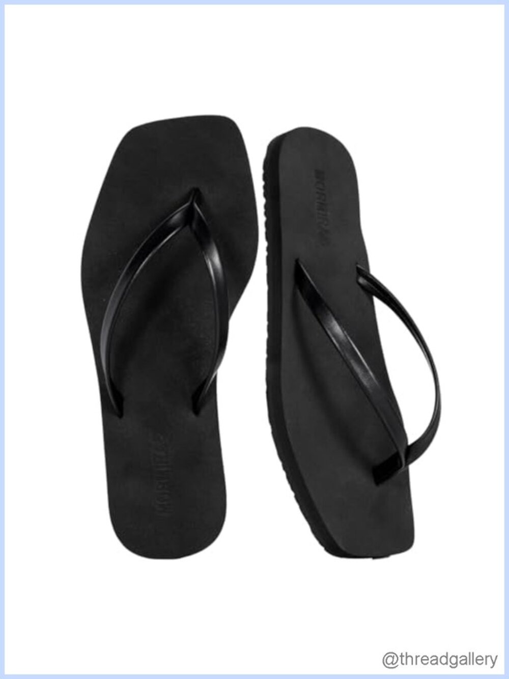 Faux Leather Thong Flip Flops Slide Sandals Arch Support Foam Cushion